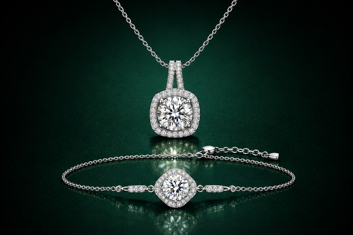 Aurelium Set - Moissanite  in 925 Sterling Silver