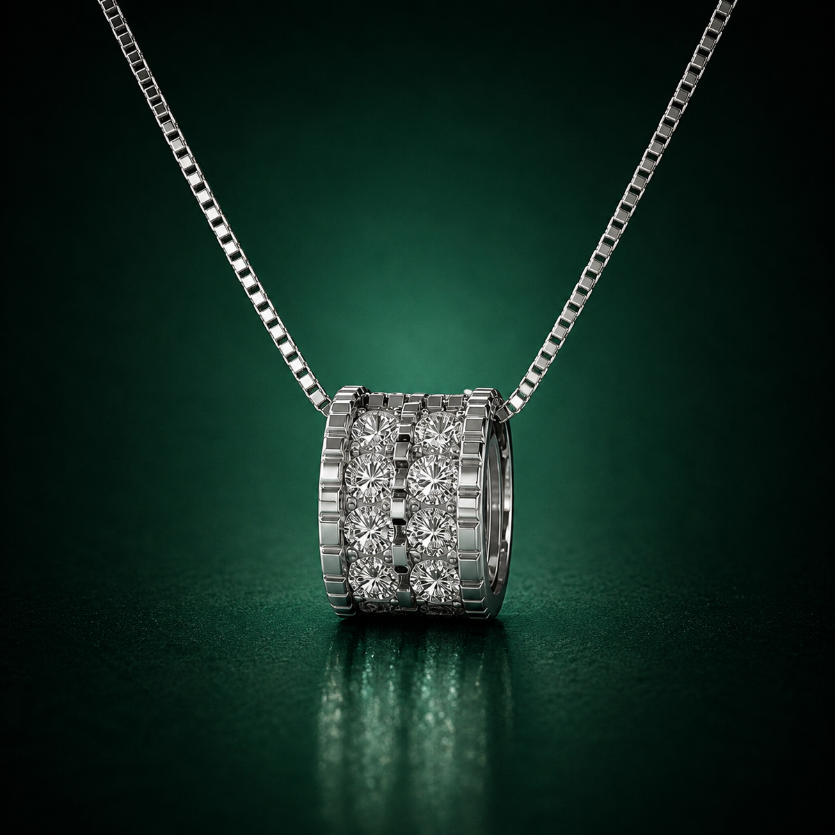 Axis Nova - Moissanite Necklace in 925 Sterling Silver