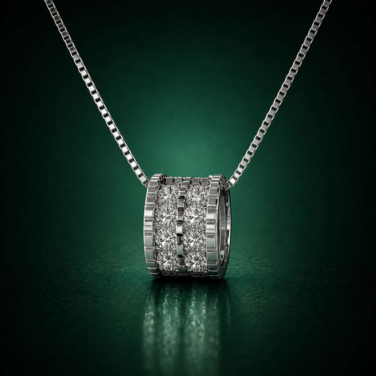 Axis Nova - Moissanite Necklace in 925 Sterling Silver