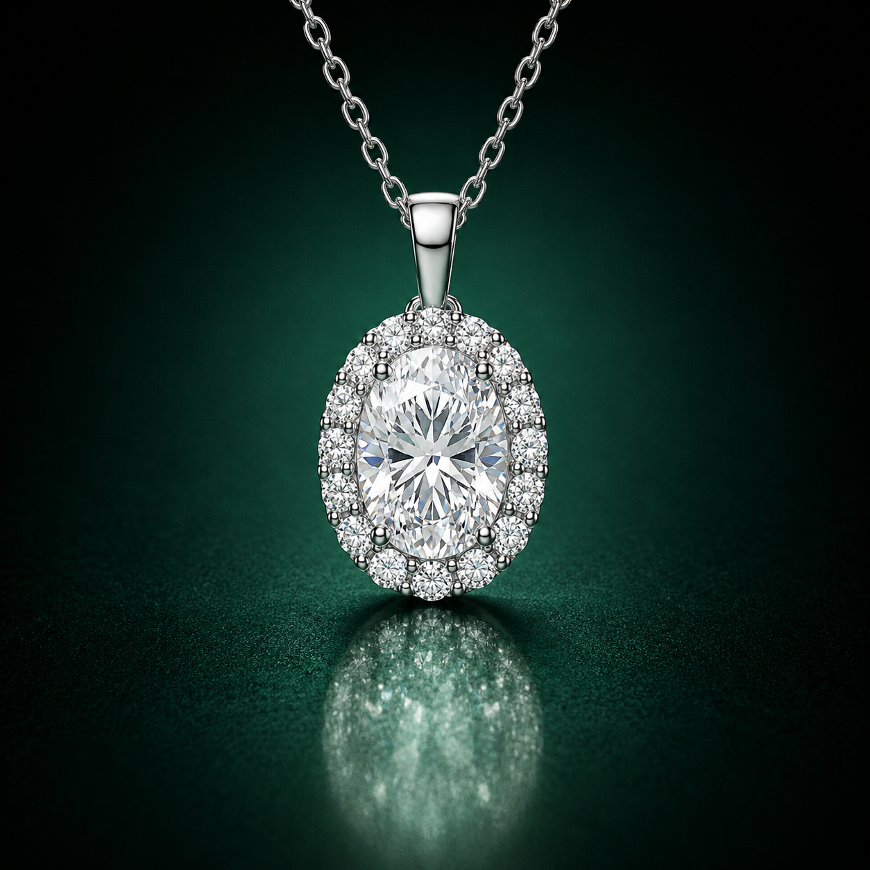 Valeriana - Moissanite Necklace in 925 Sterling Silver