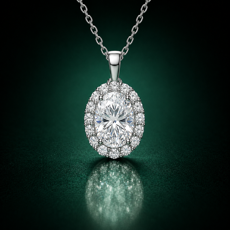 Valeriana - Moissanite Necklace in 925 Sterling Silver