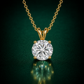 Polaris - Moissanite Necklace in 925 Silver (Gold Plated)