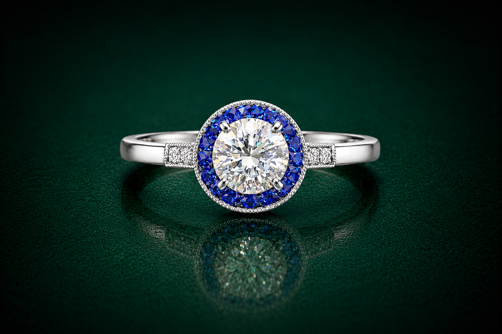 Aegean Mare - Moissanite Ring in 925 Sterling Silver