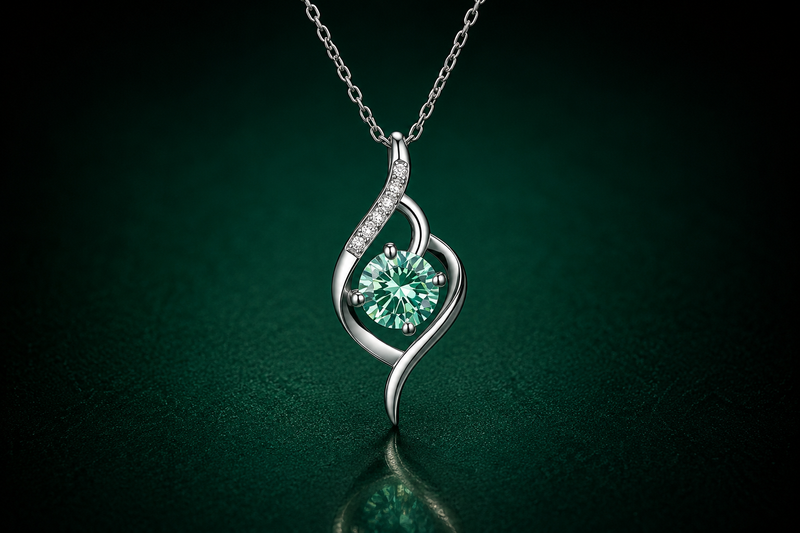 Calestia - Moissanite necklace in 925 Sterling Silver