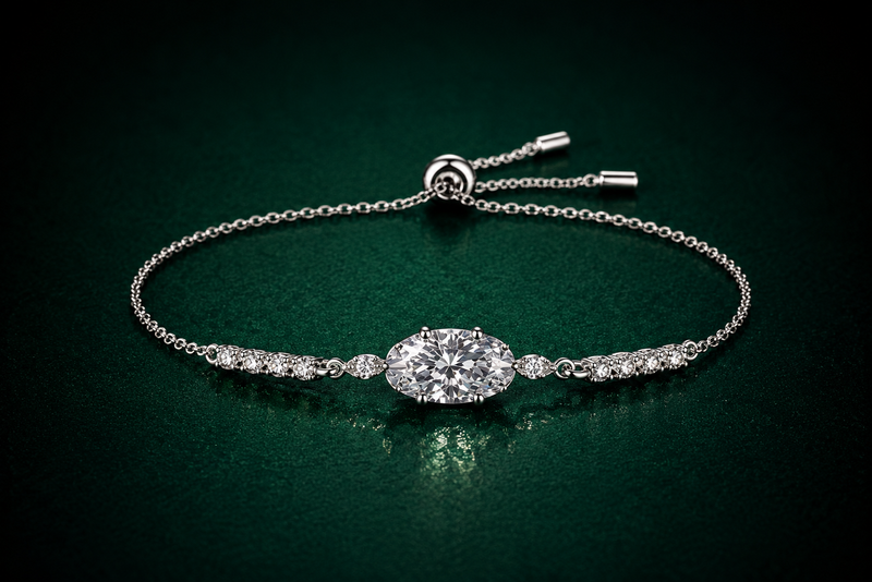 Prisma - Moissanite bracelet in 925 Sterling Silver