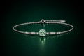 Verdessa - Green Moissanite bracelet in 925 Sterling Silver