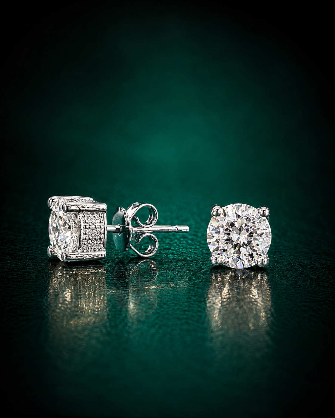 Orbits - Moissanite earrings in 925 Sterling Silver