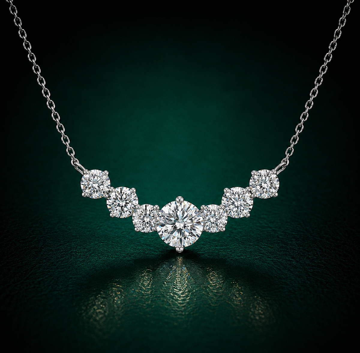 Elan Bloom - Moissanite necklace in 925 Sterling Silver