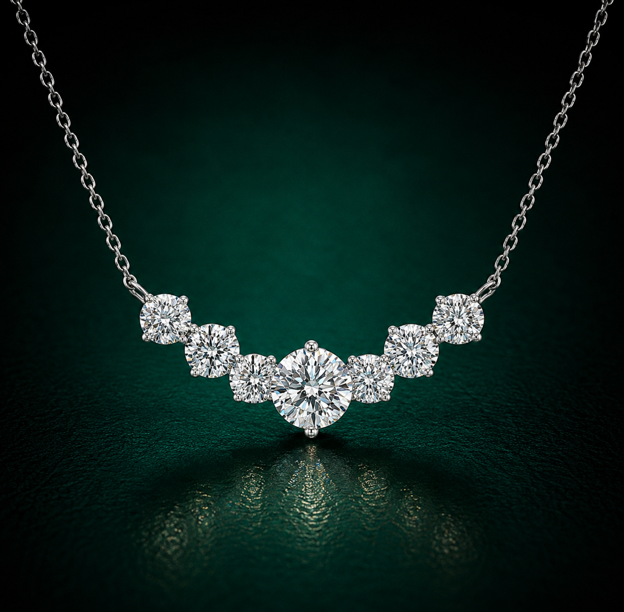 Elan Bloom - Moissanite necklace in 925 Sterling Silver