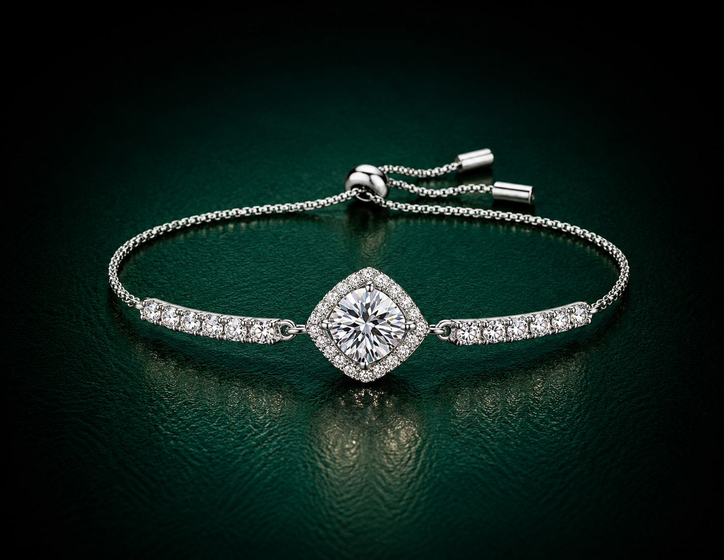 Aurelium - Moissanite bracelet in 925 Sterling Silver