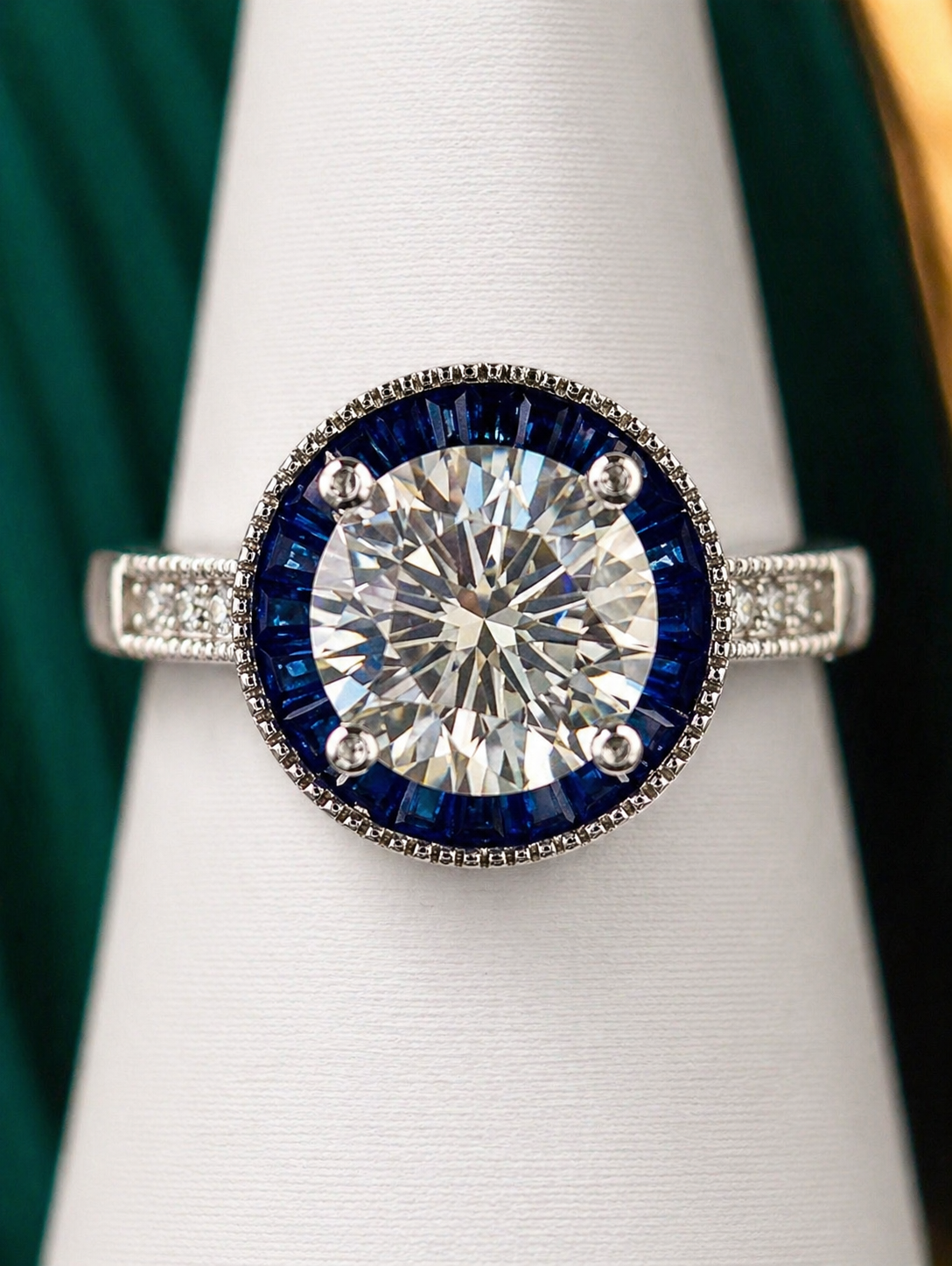 Aegean Mare - Moissanite Ring in 925 Sterling Silver