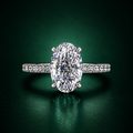 Venus Oval - Moissanite Ring 3ct in 925 Silver