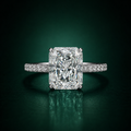 Tetra Radient - Moissanite Ring 4ct in 925 Silver